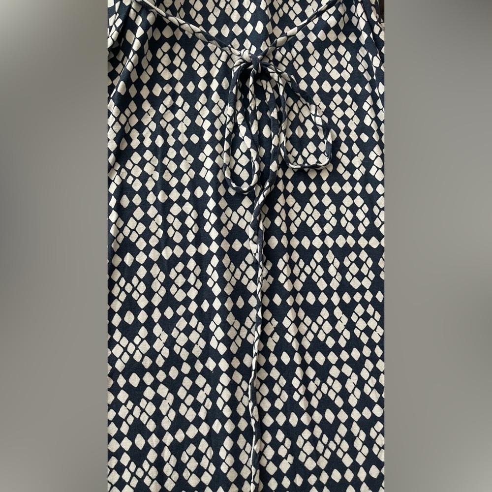 LOFT White and Blue Sleeveless Midi Sundress - Picture 4 of 4